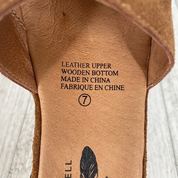 Jeffrey Campbell x Free People Brown Suede Studded Wooden Heel Clog Sandal - Picture 9 of 10